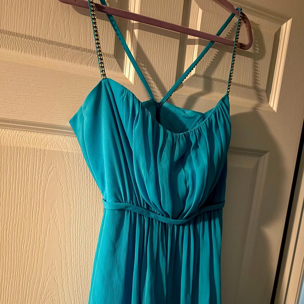 David’s bridal size 12 blue bridesmaid or semi formal dress prom dress